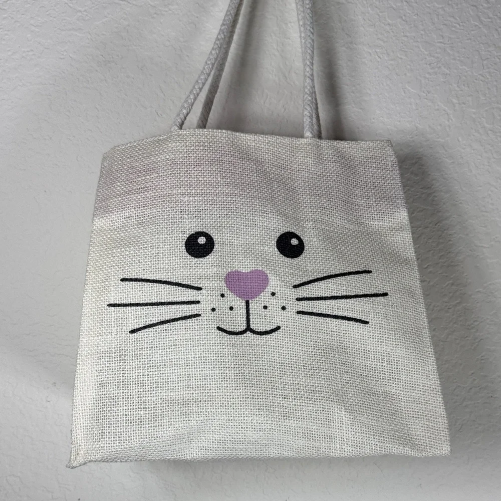 Cute Bunny‎ Face Pink-Eared Tote Bag